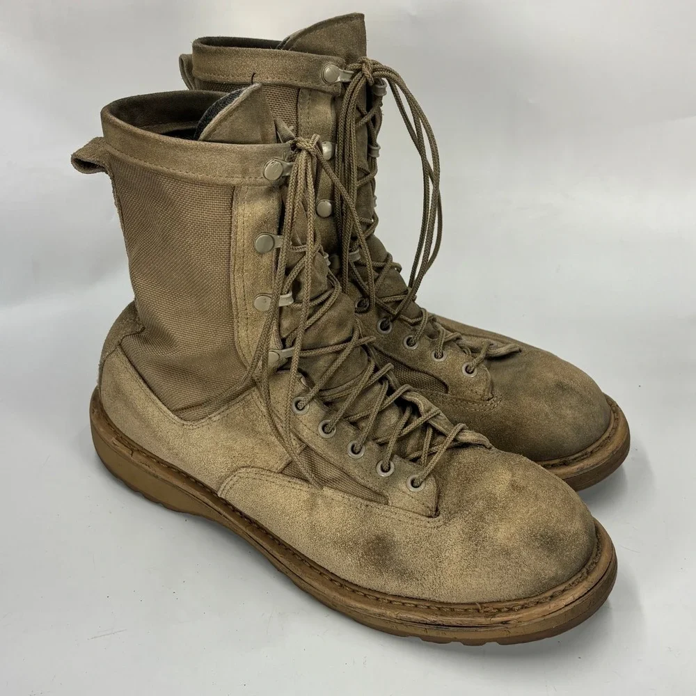 Gore-Tex Military Combat Boots Coyote Tan Suede Vibram Sole Men's 10-11 US
